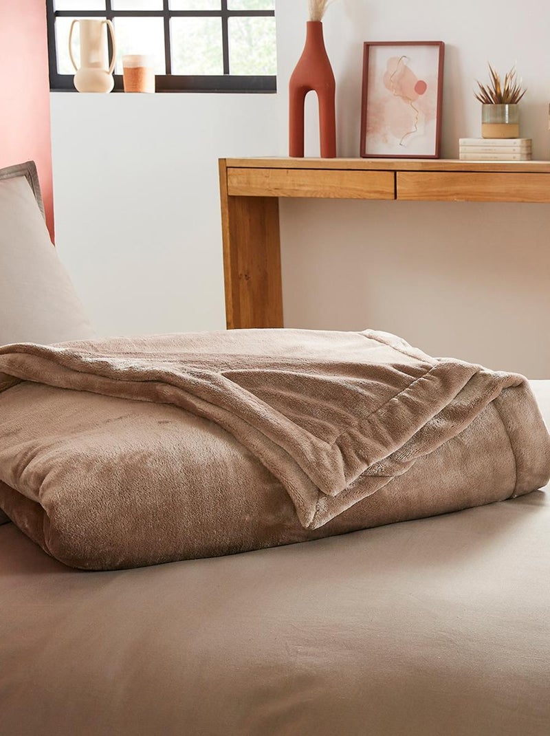 Couverture Polaire Extra Douce Coloris Taupe - DODO Marron - Kiabi