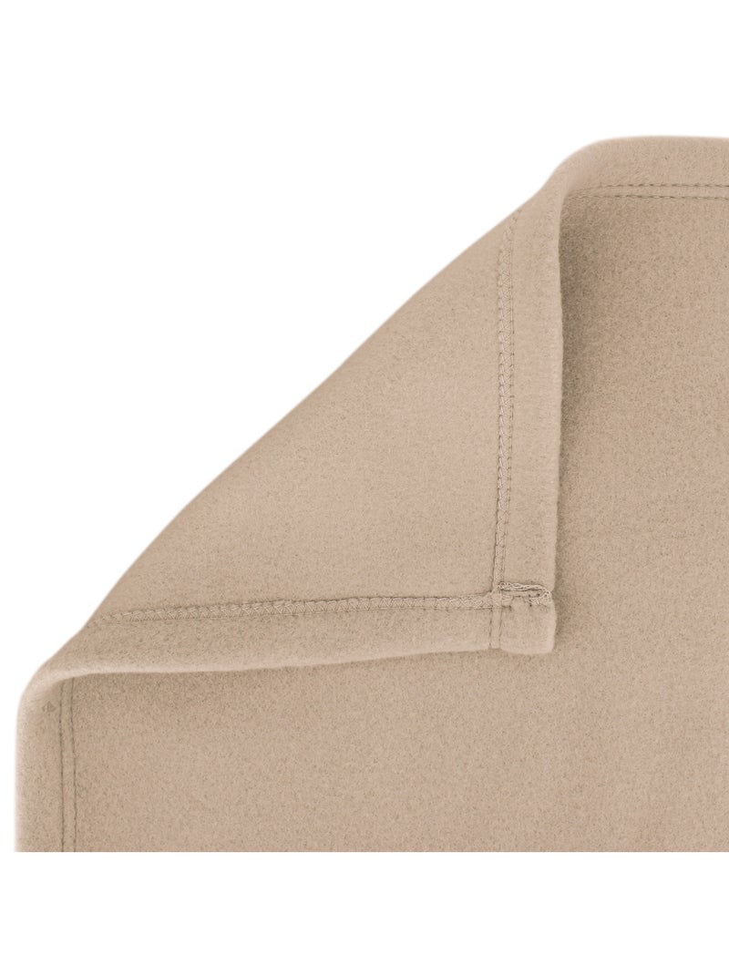 Couverture polaire ISBA traité non-feu Beige sable - Kiabi