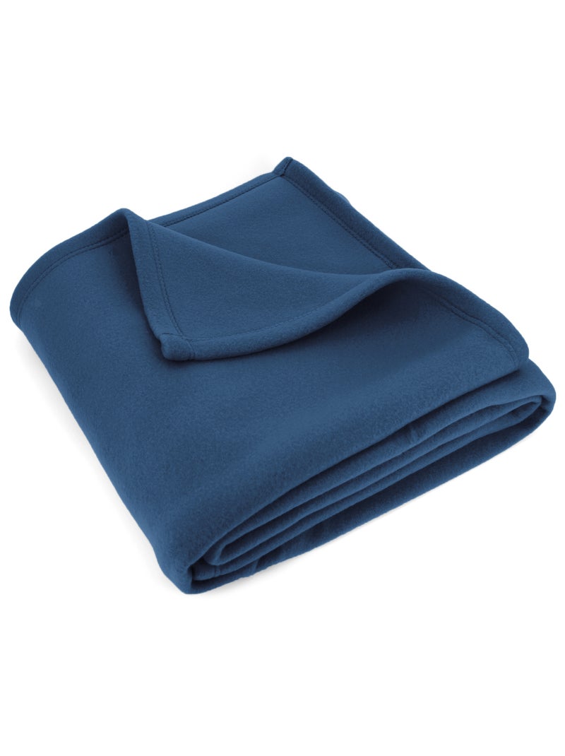 Couverture polaire ISBA traité non-feu Bleu marine - Kiabi