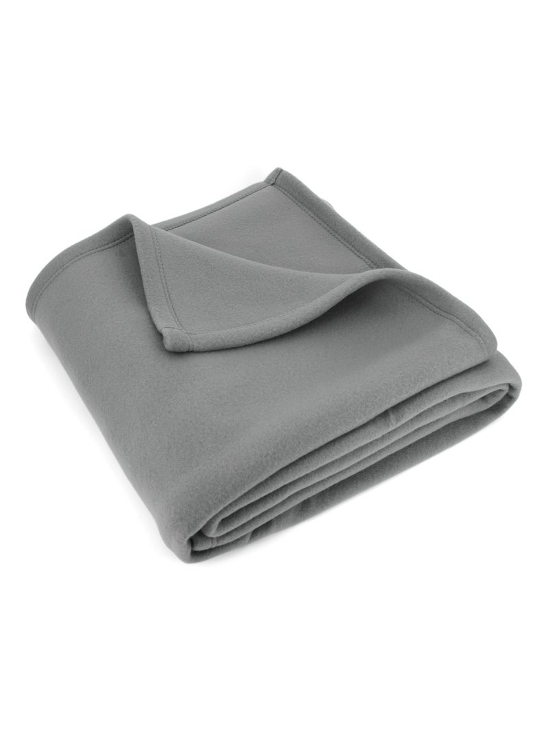 Couverture polaire ISBA traité non-feu Gris foncé - Kiabi