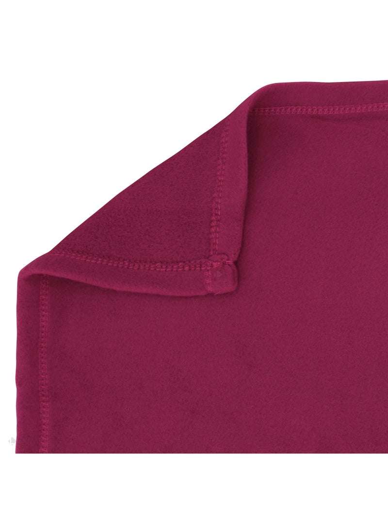Couverture polaire ISBA traité non-feu Violet prune - Kiabi