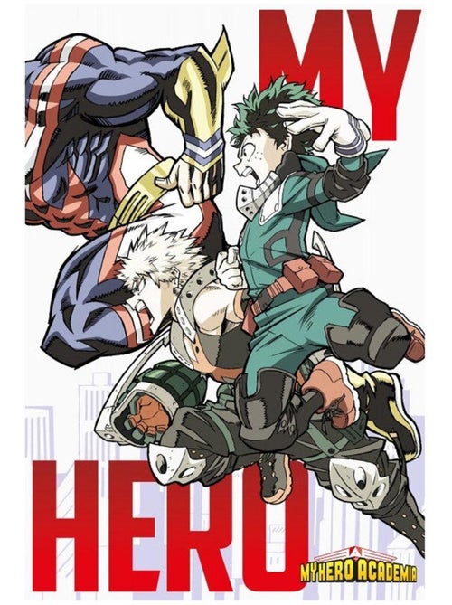 Couverture polaire 'My Hero Academia' 130 x 170 cm - Polyester doux - Kiabi