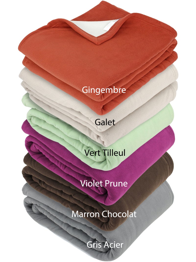 Couverture polaire NARVIK luxe Beige argile - Kiabi