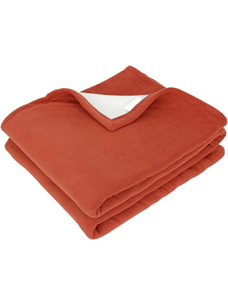 Couverture polaire NARVIK luxe Marron clair - Kiabi