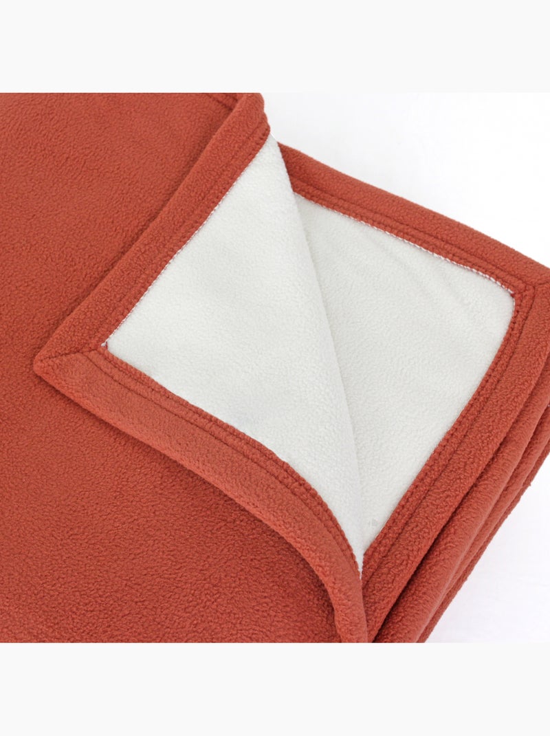 Couverture polaire NARVIK luxe Marron clair - Kiabi