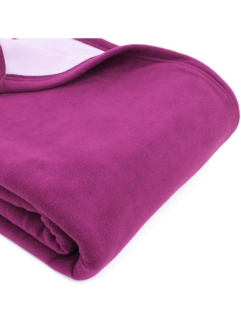 Couverture polaire NARVIK luxe Violet prune - Kiabi