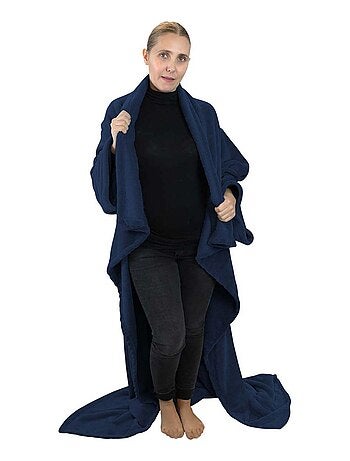 Couverture polaire plaid intégral avec manches et poche - Adulte - Vivezen
