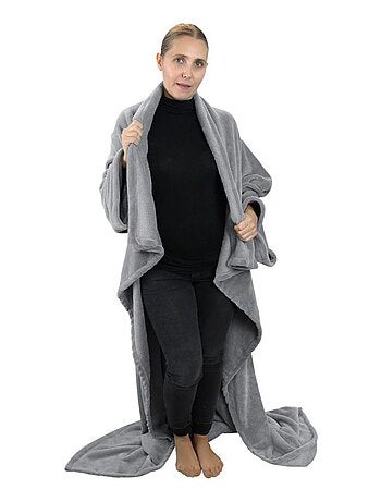 Couverture polaire plaid intégral avec manches et poche - Adulte - Vivezen