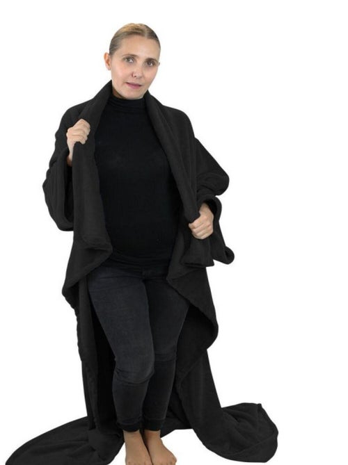 Couverture polaire plaid intégral avec manches et poche - Adulte - Vivezen - Kiabi Couverture polaire plaid intégral avec manches et poche - Adulte - Vivezen - Kiabi