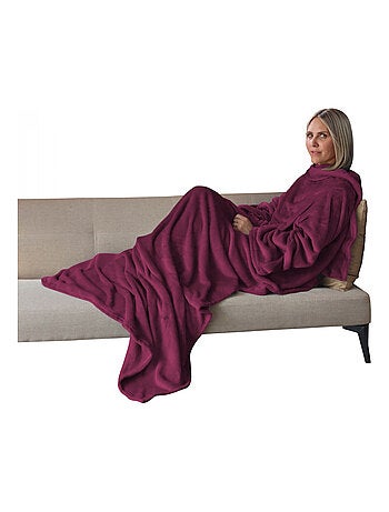 Couverture polaire plaid intégral avec manches et poche - Adulte - Vivezen