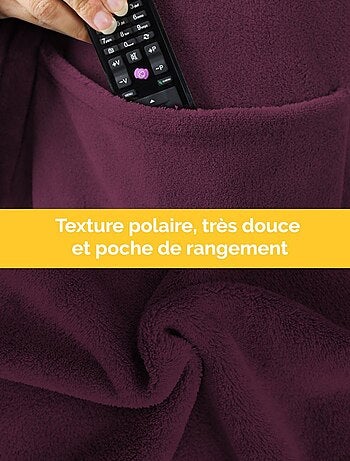 Couverture polaire plaid intégral avec manches et poche - Adulte - Vivezen
