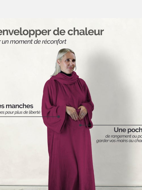 Couverture polaire plaid intégral avec manches et poche - Adulte - Vivezen - Kiabi Couverture polaire plaid intégral avec manches et poche - Adulte - Vivezen - Kiabi