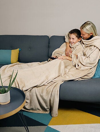 Couverture polaire plaid intégral avec manches et poche - Enfant - Vivezen