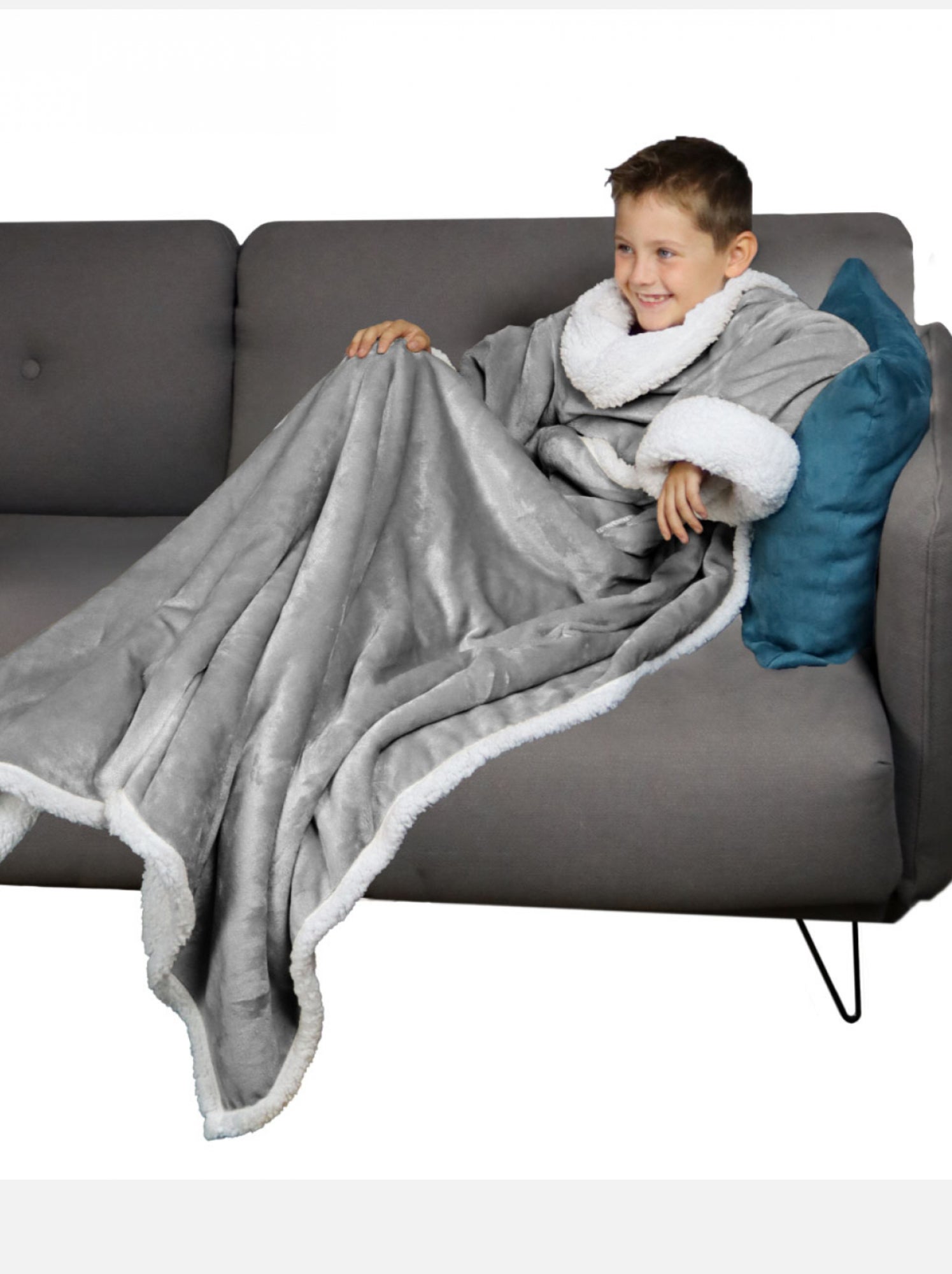 Couverture Vivezen Plaid Polaire Intégral Avec Manches Et