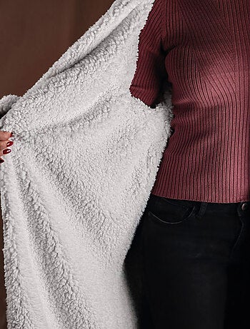 Couverture polaire, plaid intégral avec manches et poche - Sherpa et flanelle - Vivezen