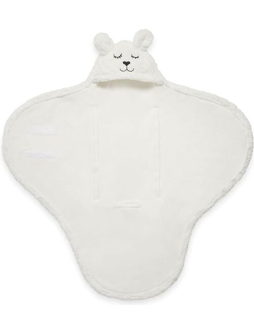 Couverture portefeuille Bunny Blanc par Jollein - Creme - 105 X 100 cm - Kiabi