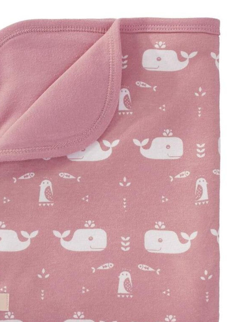 Couverture pour bébé baleine rose en coton bio (80 x 100 cm) Rose - Kiabi