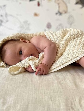COUVERTURE POUR BEBE EN PURE LAINE