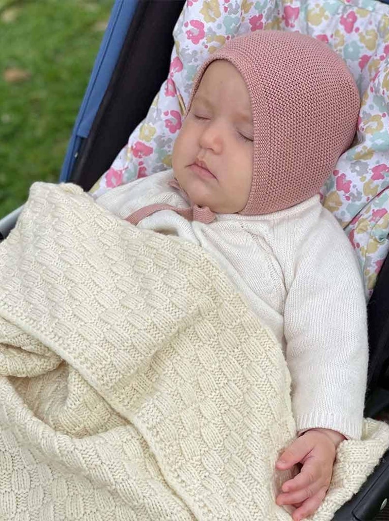 COUVERTURE POUR BEBE EN PURE LAINE Ecru - Kiabi