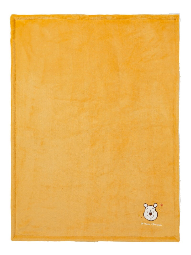 Couverture pour bébé naissance bi-matière Jaune moutarde - Kiabi
