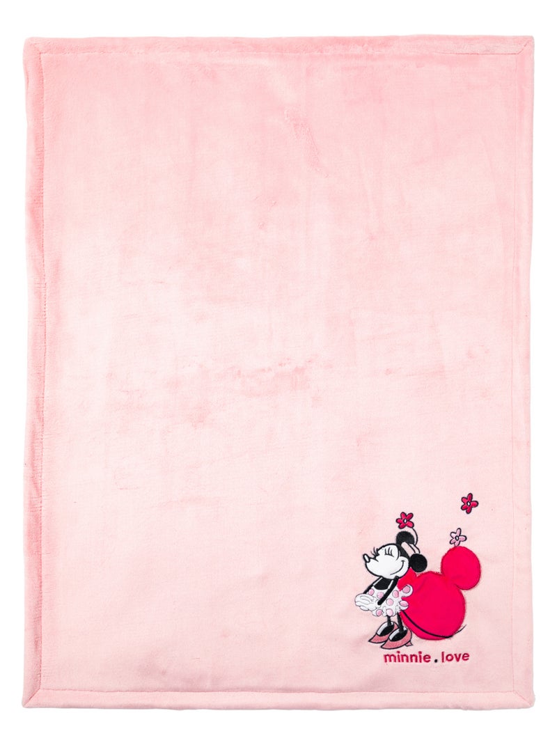 Couverture pour bébé naissance bi-matière Rose fushia - Kiabi