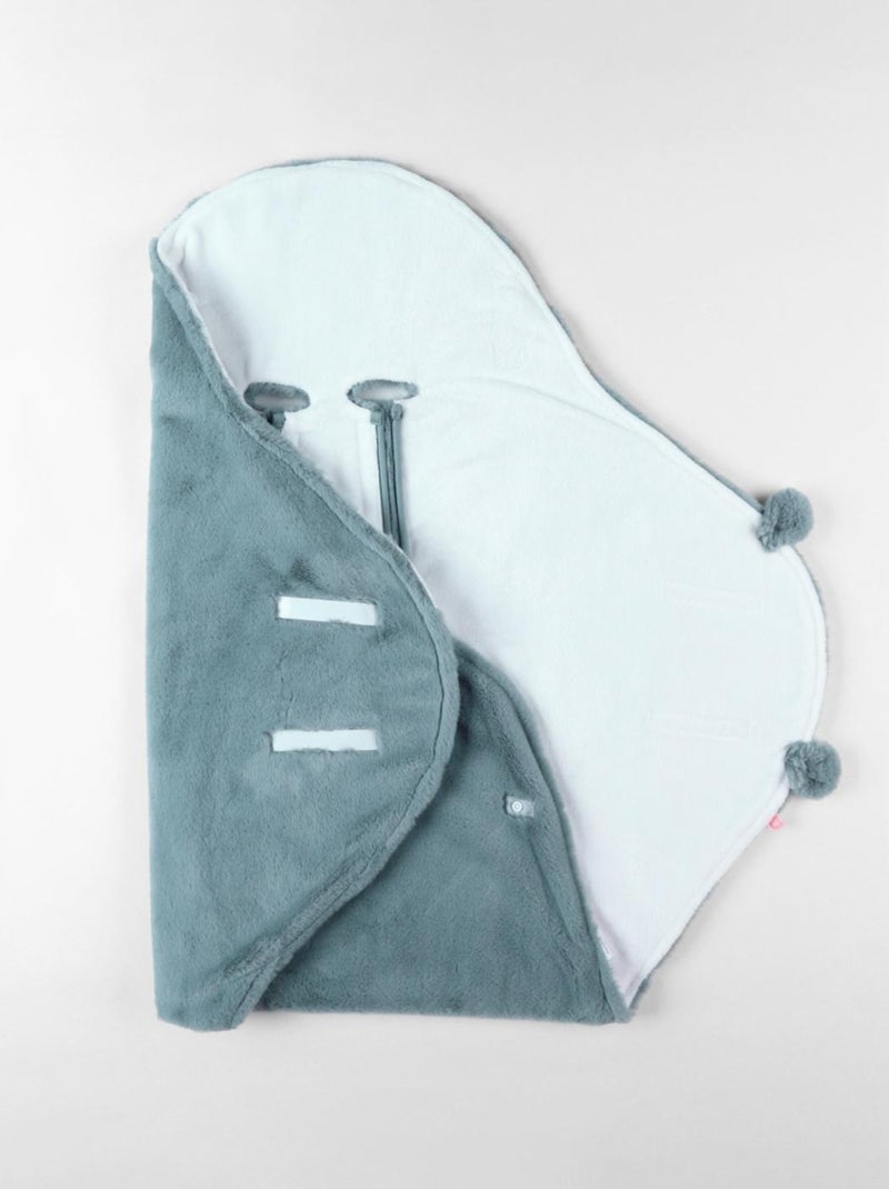 Couverture promenade en fausse fourrure Noukie's Bleu - Kiabi