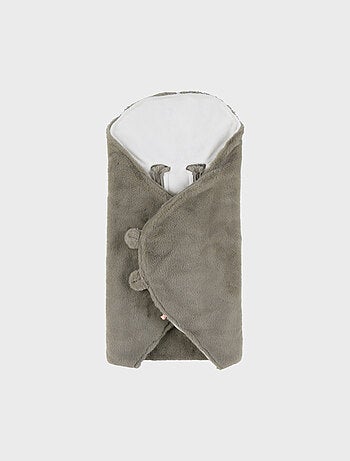 Couverture promenade kaki en fausse fourrure 65x45 cm Noukie's