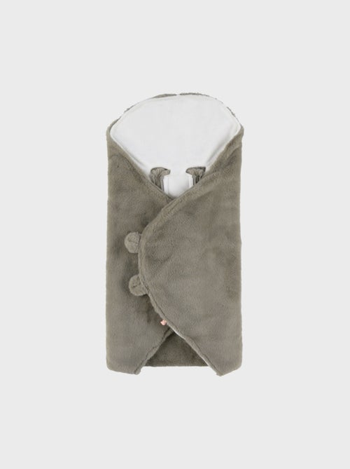 Couverture promenade kaki en fausse fourrure 65x45 cm Noukie's - Kiabi