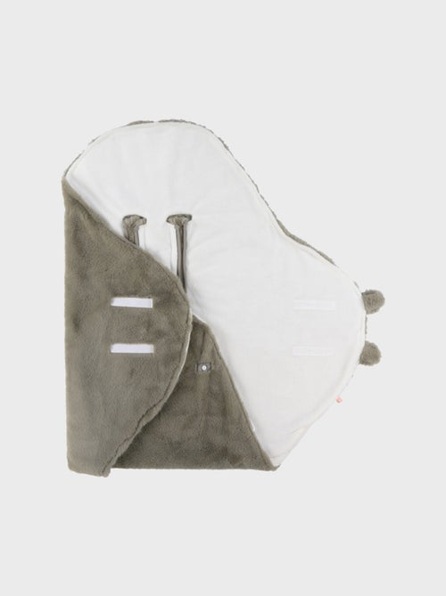 Couverture promenade kaki en fausse fourrure 65x45 cm Noukie's - Kiabi