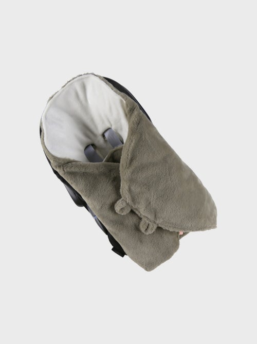 Couverture promenade kaki en fausse fourrure 65x45 cm Noukie's - Kiabi