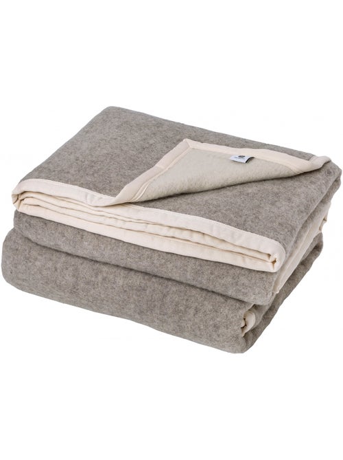 Couverture pur laine vierge blanchie PASTORALE - Kiabi