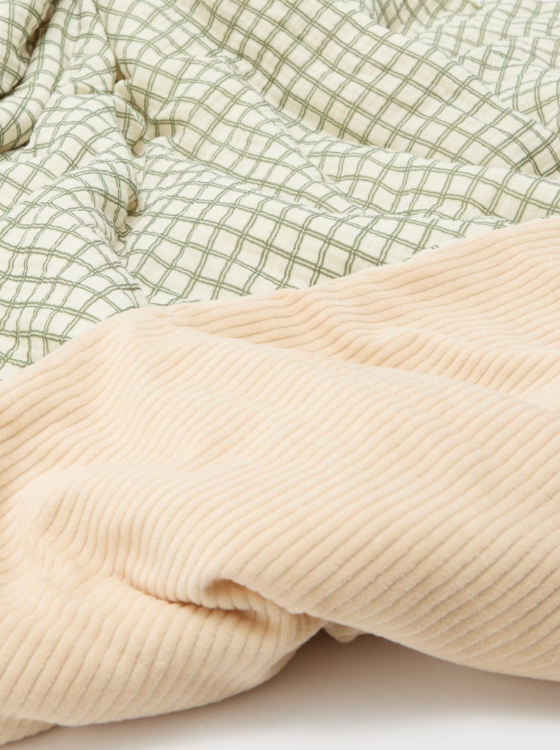 Couverture réversible 110 x 150 cm - Kiabi Home' Kaki - Kiabi