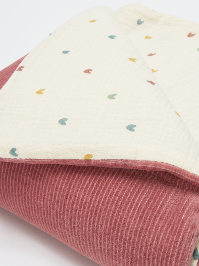 Couverture réversible 110 x 150 cm Beige - Kiabi