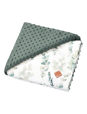 Couverture réversible en minky, Eucalyptus SEVIRA KIDS