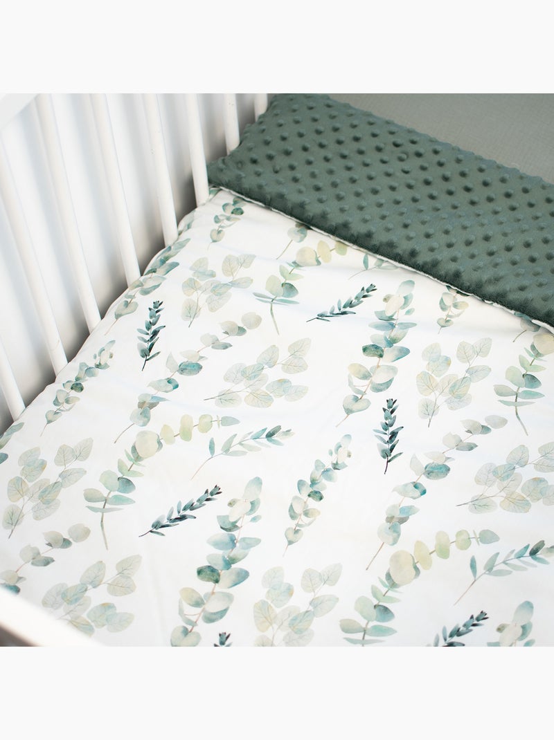 Couverture réversible en minky, Eucalyptus SEVIRA KIDS Vert - Kiabi