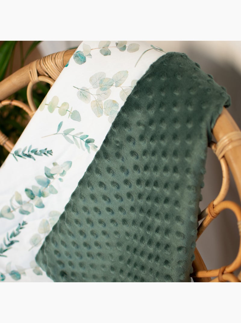 Couverture réversible en minky, Eucalyptus SEVIRA KIDS Vert - Kiabi