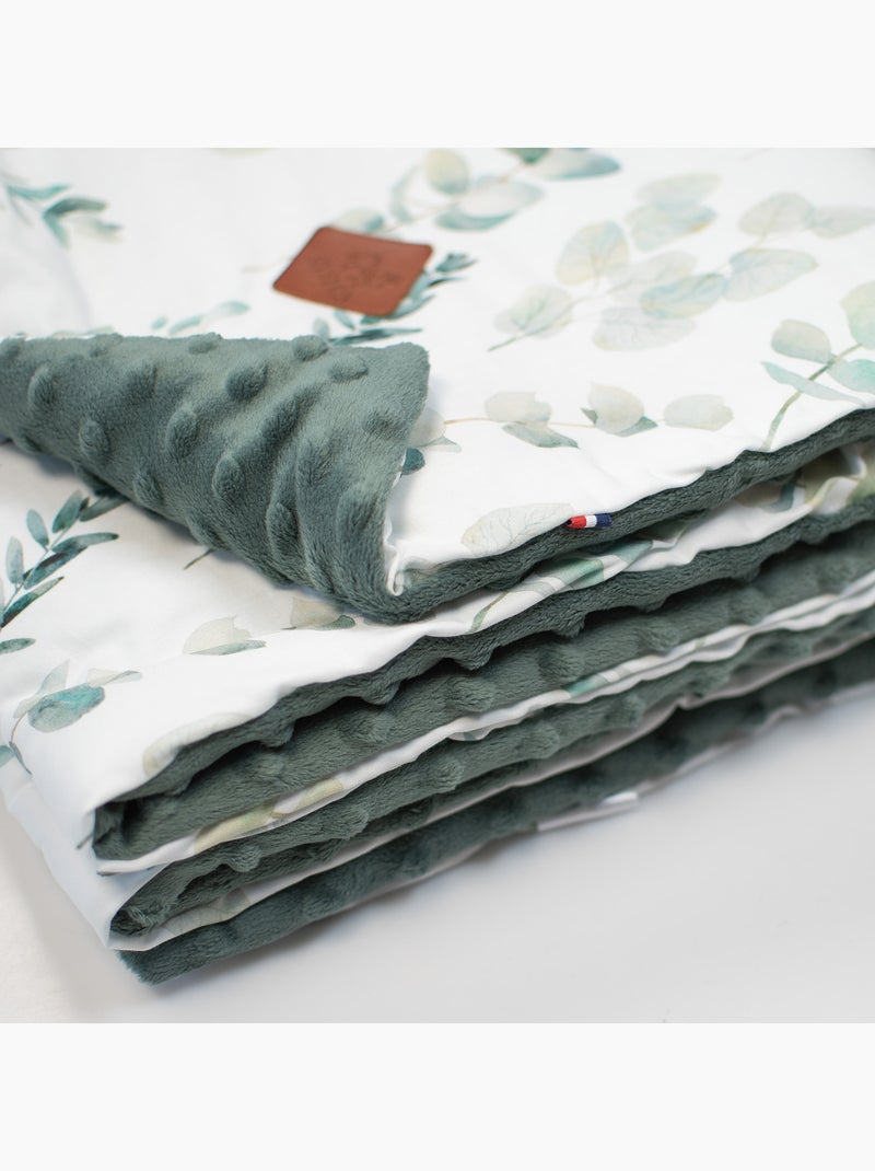 Couverture réversible en minky, Eucalyptus SEVIRA KIDS Vert - Kiabi