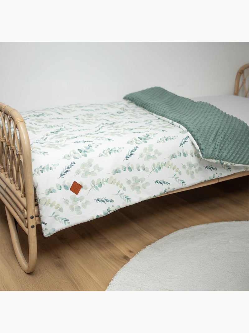Couverture réversible en minky, Eucalyptus SEVIRA KIDS Vert - Kiabi
