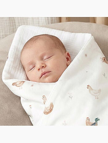 Couverture réversible en satin de coton, GALLINA SEVIRA KIDS