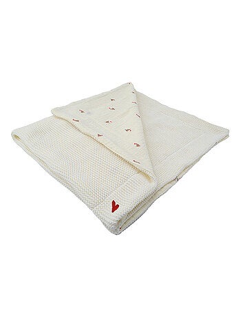 Couverture réversible Love pour bébé