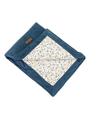 Couverture réversible pour bébé en double gaze de coton et jersey