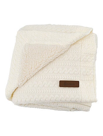 Couverture réversible pour enfant - Effet maille