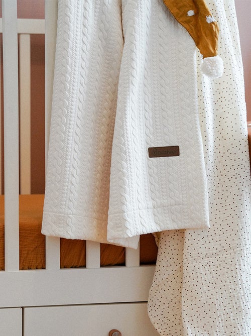 Couverture réversible pour enfant  - Effet maille - Kiabi