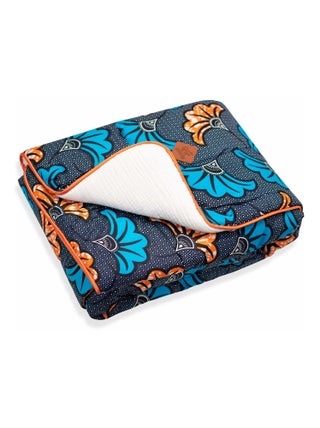 Couverture réversible Wax Fleurs de mariage SEVIRA KIDS