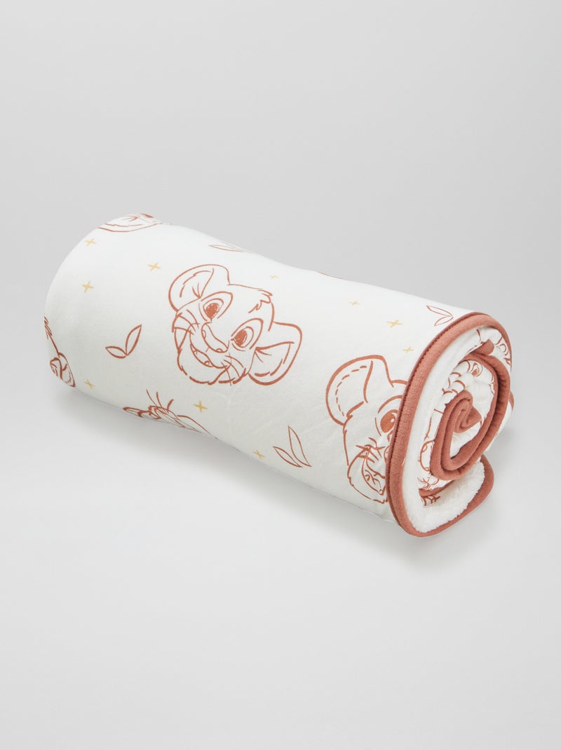 Couverture 'Simba' 'Disney' doublée polaire Blanc - Kiabi