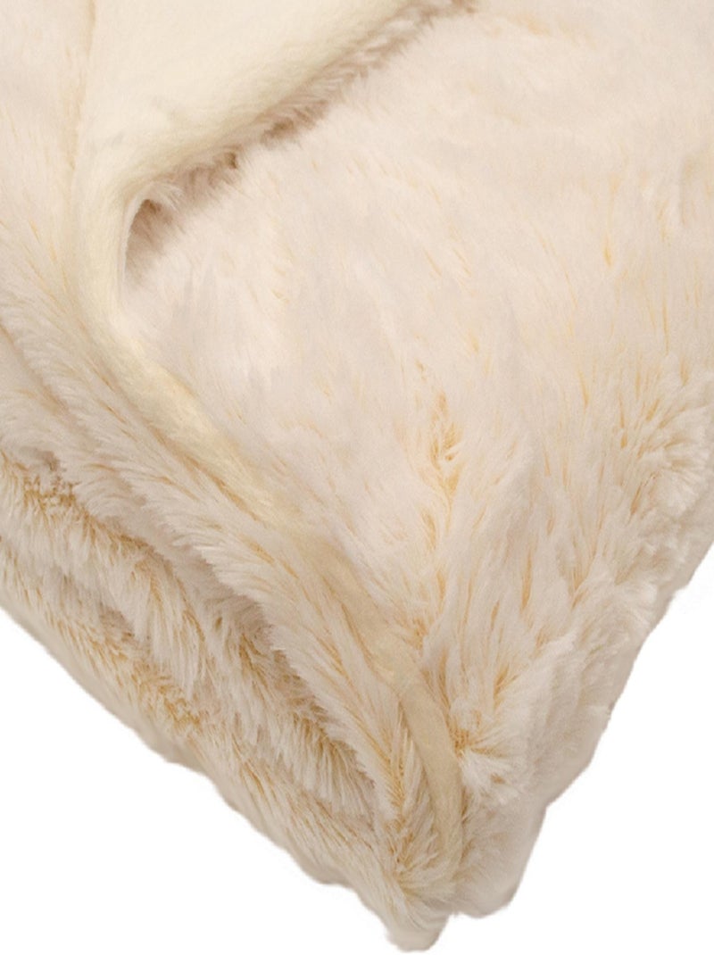 Couverture snow doublée Microdoux Ecru - Kiabi