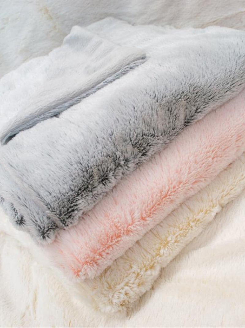 Couverture snow doublée Microdoux Ecru - Kiabi