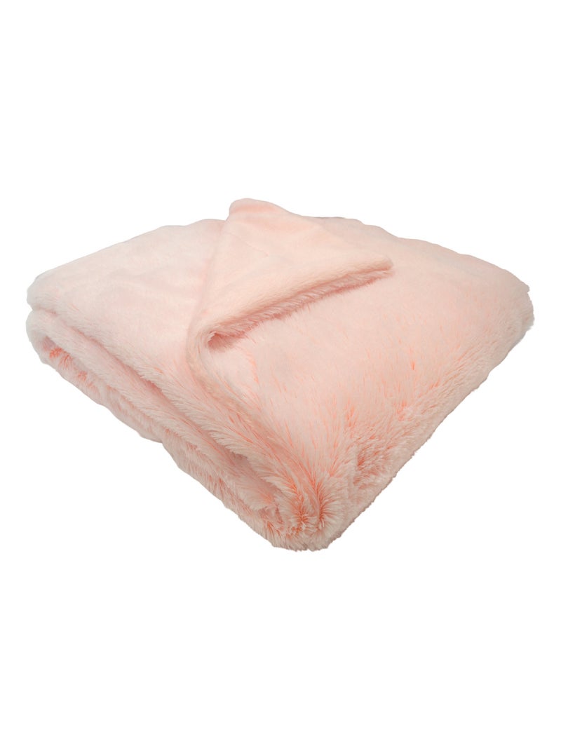 Couverture snow doublée Microdoux Rose clair - Kiabi