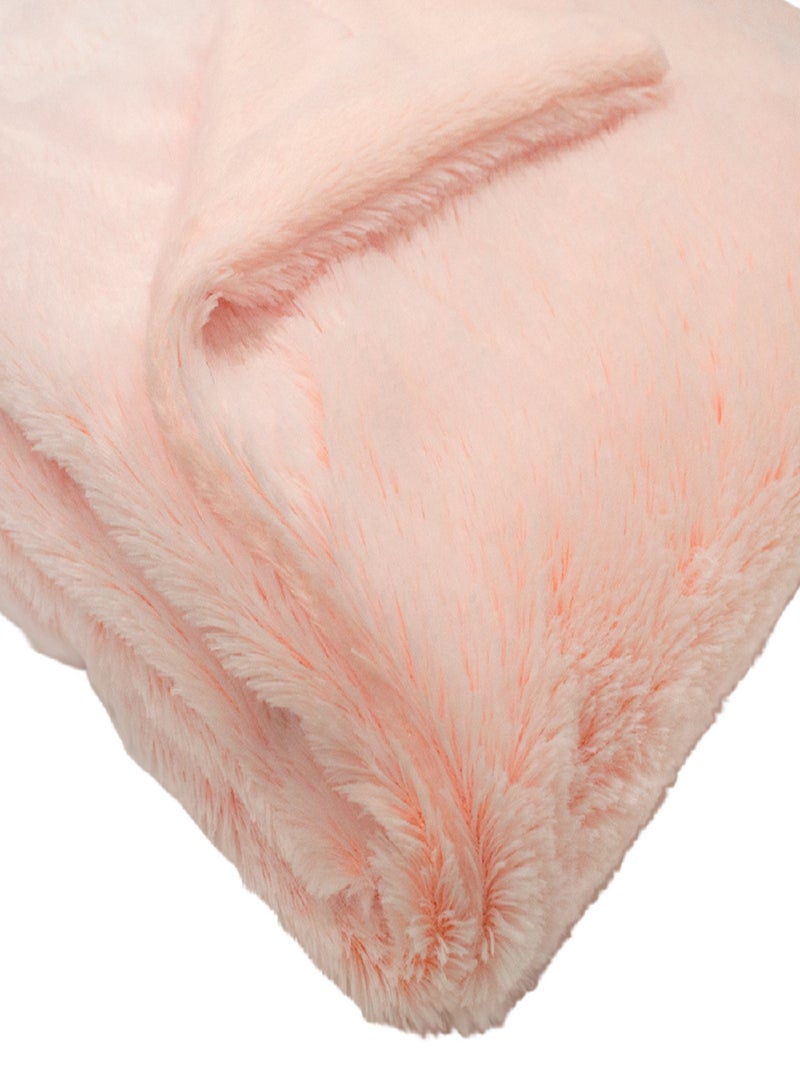 Couverture snow doublée Microdoux Rose clair - Kiabi