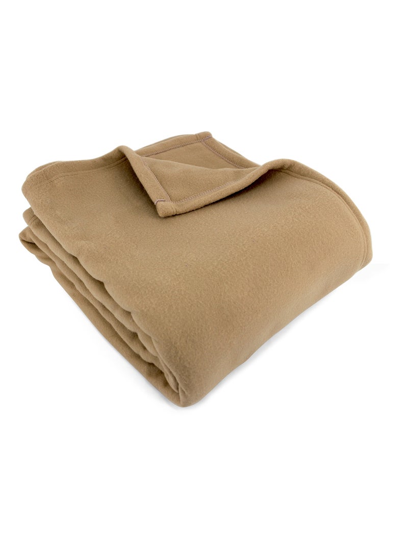 Couverture TEDDY Polyester 350 g/m2 Beige sable - Kiabi